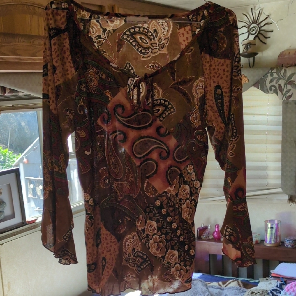 Bohemian Paisley Print Top
